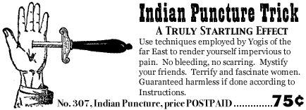 Indian puncture trick